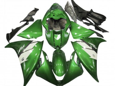 Cheap 2012-2014 Yamaha R1 Motorcycle Fairings - Green White