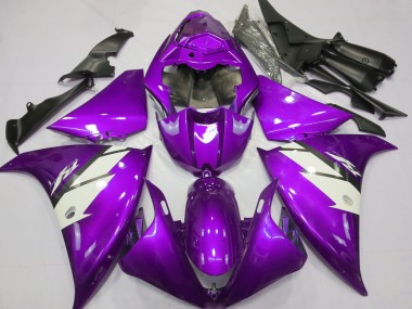 Cheap 2012-2014 Yamaha R1 Motorcycle Fairings - Purple White