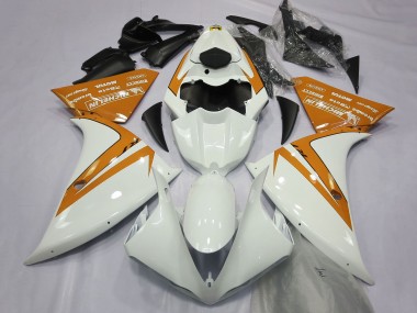 Cheap 2012-2014 Yamaha R1 Motorcycle Fairings - White Orange