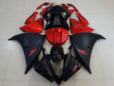 Cheap 2012-2014 Yamaha R1 Motorcycle Fairing - Glossy Black Matte Black Red