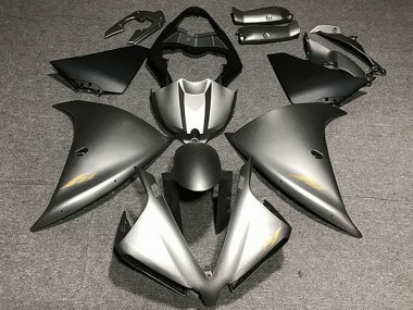 Cheap 2012-2014 Yamaha R1 Motorcycle Fairings - Matte Grey Gold Decals