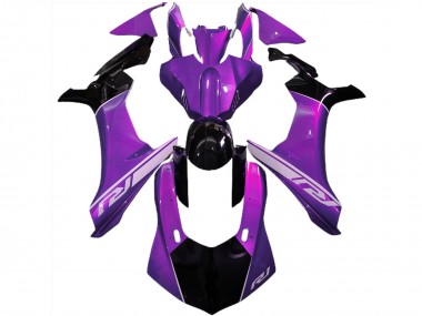 Cheap 2015-2019 Yamaha R1 Motorcycle Fairings - Purple Glossy Black Silver