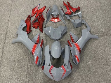 Cheap 2015-2019 Yamaha R1 Motorcycle Fairings - Nardo Grey Red