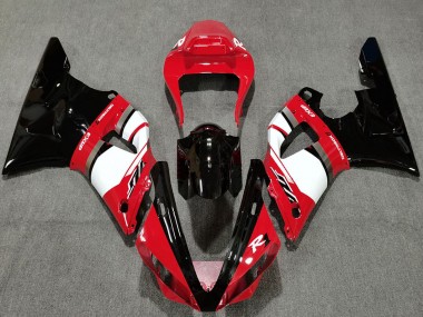 Cheap 2000-2001 Yamaha R1 Motorcycle Fairings - Red White Glossy Black