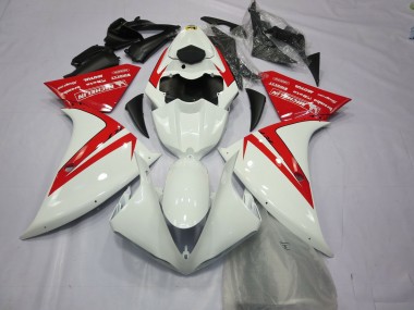 Cheap 2012-2014 Yamaha R1 Motorcycle Fairings - White Red