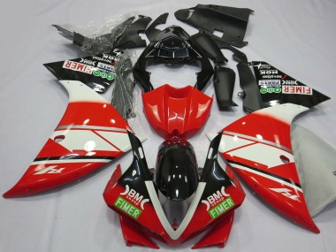 Cheap 2012-2014 Yamaha R1 Motorcycle Fairings - Red White Black Fimer