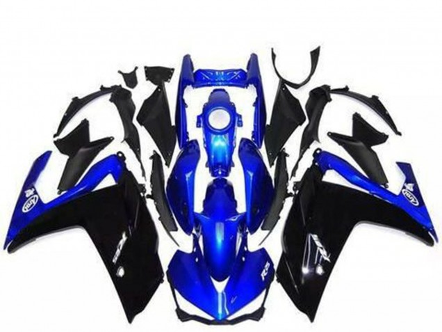 2015-2018 Yamaha R3 Motorcycle Fairings - Blue Glossy Black