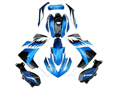 Cheap 2015-2018 Yamaha R3 Motorcycle Fairing - Blue White Black Shark