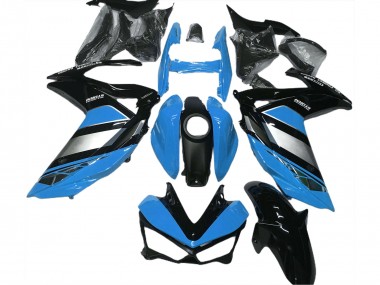 Cheap 2015-2018 Yamaha R3 Motorcycle Fairings - Blue Silver Glossy Black Yamalube