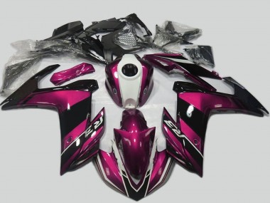 Cheap 2015-2018 Yamaha R3 Motorcycle Fairing Kits - Purple White Glossy Black