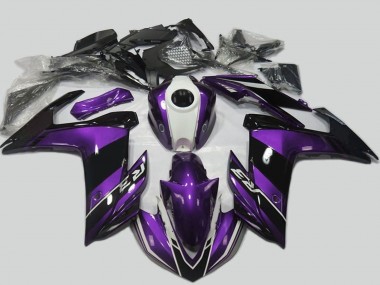 Cheap 2015-2018 Yamaha R3 Motorcycle Fairing - Purple White Glossy Black