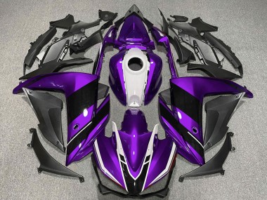 Cheap 2015-2018 Yamaha R3 Motorcycle Fairings - Purple White Glossy Black