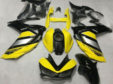 Cheap 2015-2018 Yamaha R3 Motorcycle Fairings - Yellow Silver Glossy Black