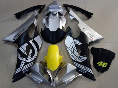 Cheap 2008-2016 Yamaha R6 Motorcycle Fairings - Silver Yellow Matte Black ENEOS 46