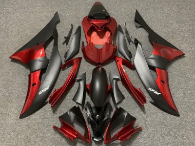 Cheap 2008-2016 Yamaha R6 Motorcycle Fairings - Red Matte Black