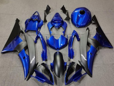 Cheap 2008-2016 Yamaha R6 Motorcycle Fairings - Blue Matte Black White Decals
