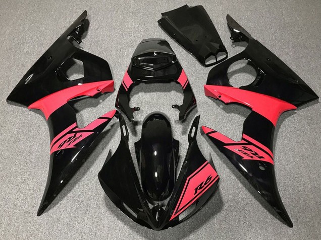 2003-2004 Yamaha R6 Motorcycle Fairings - Glossy Black Pink