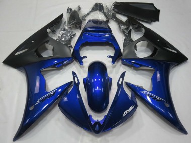 Cheap 2005 Yamaha R6 Motorcycle Fairings - Dark Blue Matte Black