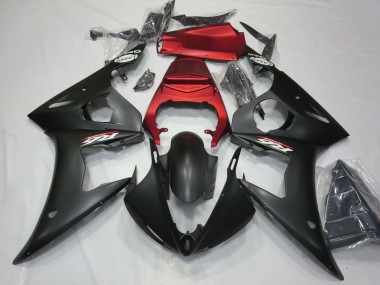 Cheap 2003-2004 Yamaha R6 Motorcycle Fairings - Red Matte Black