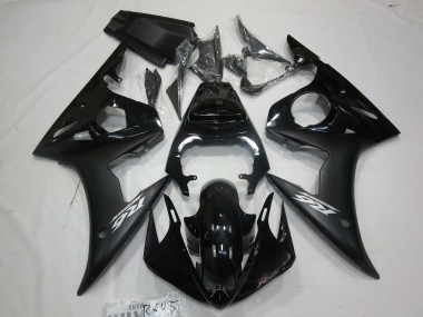 Cheap 2005 Yamaha R6 Motorcycle Fairings - Glossy Black Matte Black White