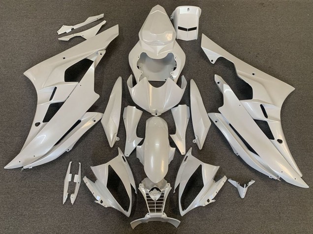 2006-2007 Yamaha R6 Motorcycle Fairings - Pearl White