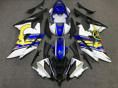 Cheap 2008-2016 Yamaha R6 Motorcycle Fairing - White Blue Black Yellow
