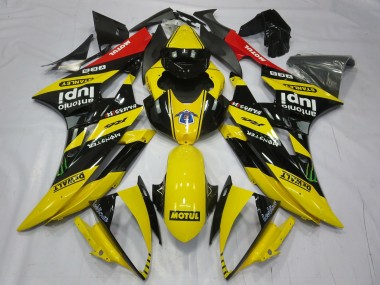 Cheap 2006-2007 Yamaha R6 Motorcycle Fairings - Yellow Black Red Motul Monster