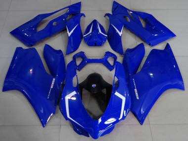 Cheap 2011-2014 Ducati 1199 Motorcycle Fairings - Glossy Blue White