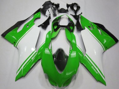 Cheap 2011-2014 Ducati 1199 Motorcycle Fairings - Glossy Green White Black