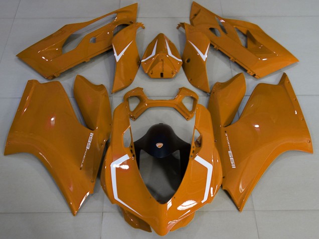2011-2014 Ducati 1199 Motorcycle Fairings - Brown White