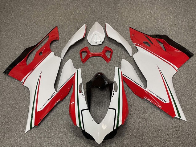 2011-2014 Ducati 1199 Motorcycle Fairings - White Red Black Green