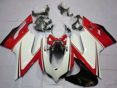 Cheap 2011-2014 Ducati 899 1199 Motorcycle Fairings - White Red Green Glossy Black