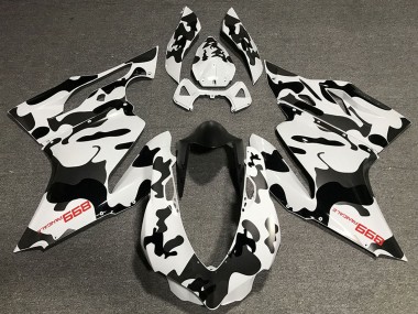 Cheap 2011-2014 Ducati 899 Motorcycle Fairings - White Black Camouflage