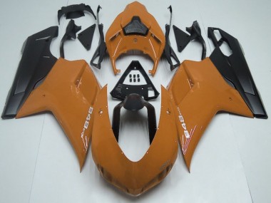 Cheap 2007-2014 Ducati 848 Motorcycle Fairings - Brown Matte Black