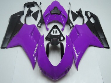 Cheap 2007-2014 Ducati 848 Motorcycle Fairings - Purple Matte Black