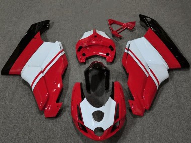 Cheap 2003-2004 Ducati 749 999 Motorcycle Fairings - White Red Glossy Black