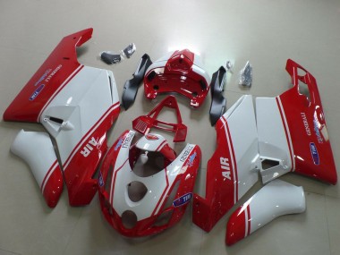 Cheap 2003-2004 Ducati 749 999 Motorcycle Fairings - White Red Air Generali Tim