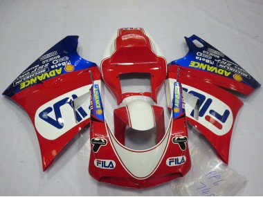 Cheap 1993-2005 Ducati 748 916 996 998 Motorcycle Fairings - White Red Blue Fila
