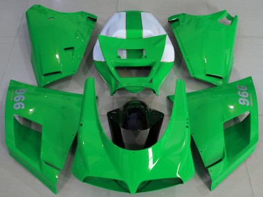 Cheap 1993-2005 Ducati 996 Motorcycle Fairings - Glossy Green White