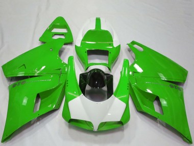 Cheap 1993-2005 Ducati 916 Motorcycle Fairings - Green White Glossy Black Performance