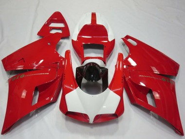 Cheap 1993-2005 Ducati 916 Motorcycle Fairings - Red White Glossy Black Performance