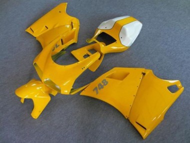 Cheap 1993-2005 Ducati 748 Motorcycle Fairings - White Yellow