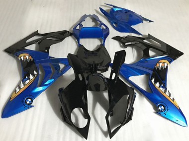 Cheap 2017-2018 BMW S1000RR Motorcycle Fairings - Blue Glossy Black Orange Shark