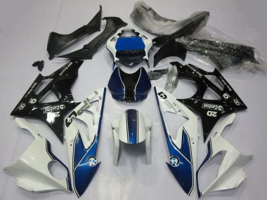 Cheap 2017-2018 BMW S1000RR Motorcycle Fairings - White Blue Glossy Black