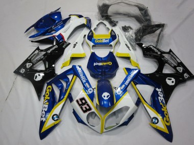 Cheap 2009-2014 BMW S1000RR Motorcycle Fairings - White Yellow Blue Glossy Black GoldBet 93