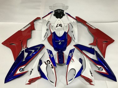 Cheap 2015-2016 BMW S1000RR Motorcycle Fairings - White Red Blue