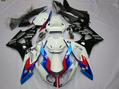 Cheap 2009-2014 BMW S1000RR Motorcycle Fairings Kit - White Red Blue Glossy Black