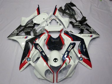 Cheap 2009-2014 BMW S1000RR Motorcycle Fairing Kits - White Red Glossy Black