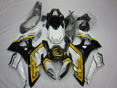 Cheap 2009-2014 BMW S1000RR Motorcycle Fairings - White Yellow Glossy Black