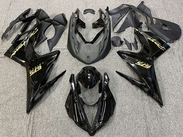 2013-2016 Triumph Daytona 675 Motorcycle Fairings - Glossy Black Gold Decals